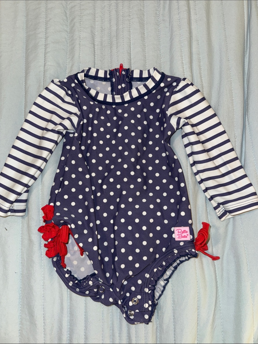 Red, White and Blue Ruffle Butts Swim Suit